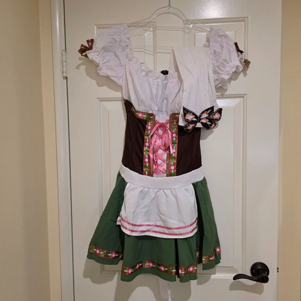 Leg Avenue Women's Gretchen Oktoberfest Beer Maid Costume 2 Piece Size L - Picture 3 of 6